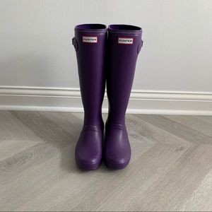 Hunter Rain Boots Purple Size 8
